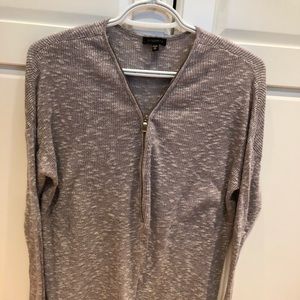 Dynamite half-zip hi-low light mauve sweater